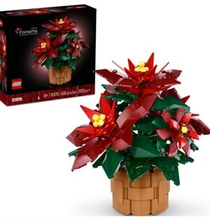 Lego Poinsetta Building Set NWT